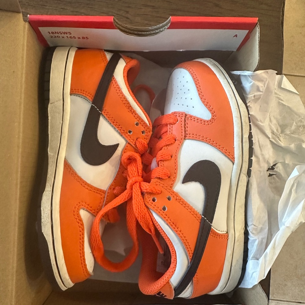 Orange Nike dunk size 11c